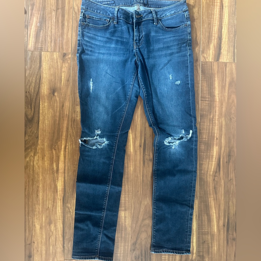 Lucky Brand Dark Blue Distressed Skinny Jeans
